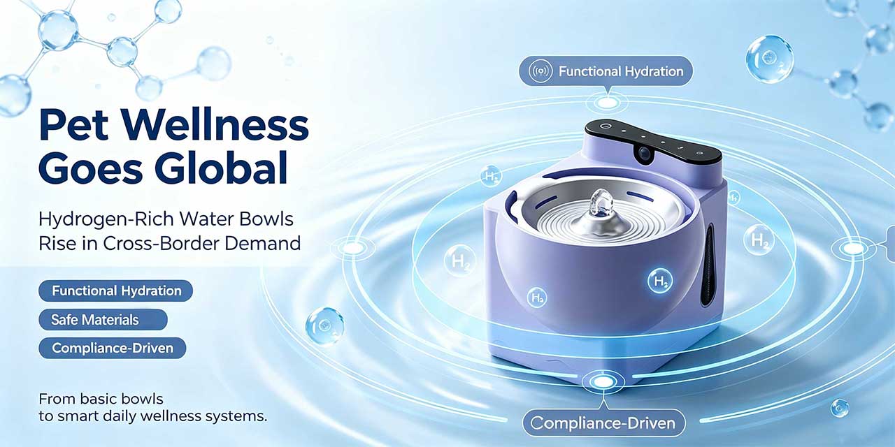Pet product sector upgrading: refined pet wellness gains popularity, hydrogen-rich functional water dispensers emerge as new cross-border hot item