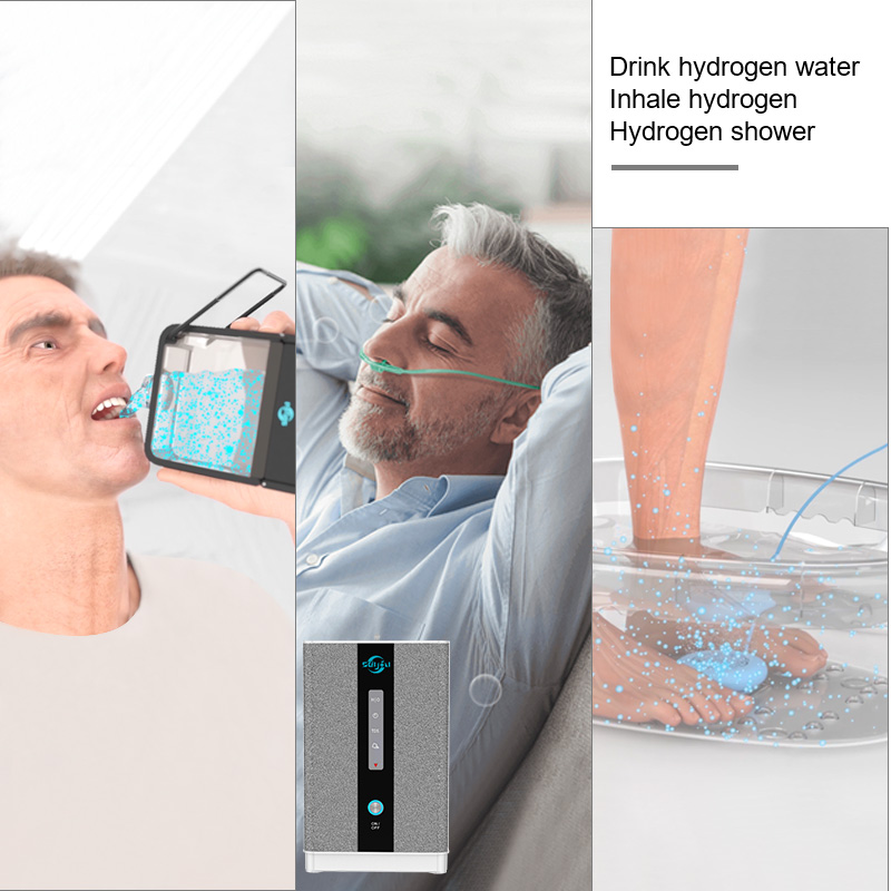 What are the health benefits of inhaling molecular hydrogen?